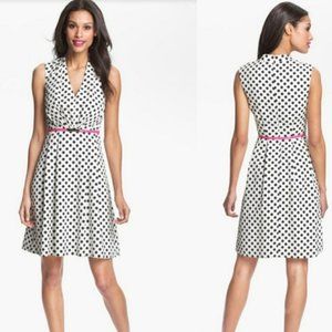 Adrianna Papell Black & White Polka Dot Dress